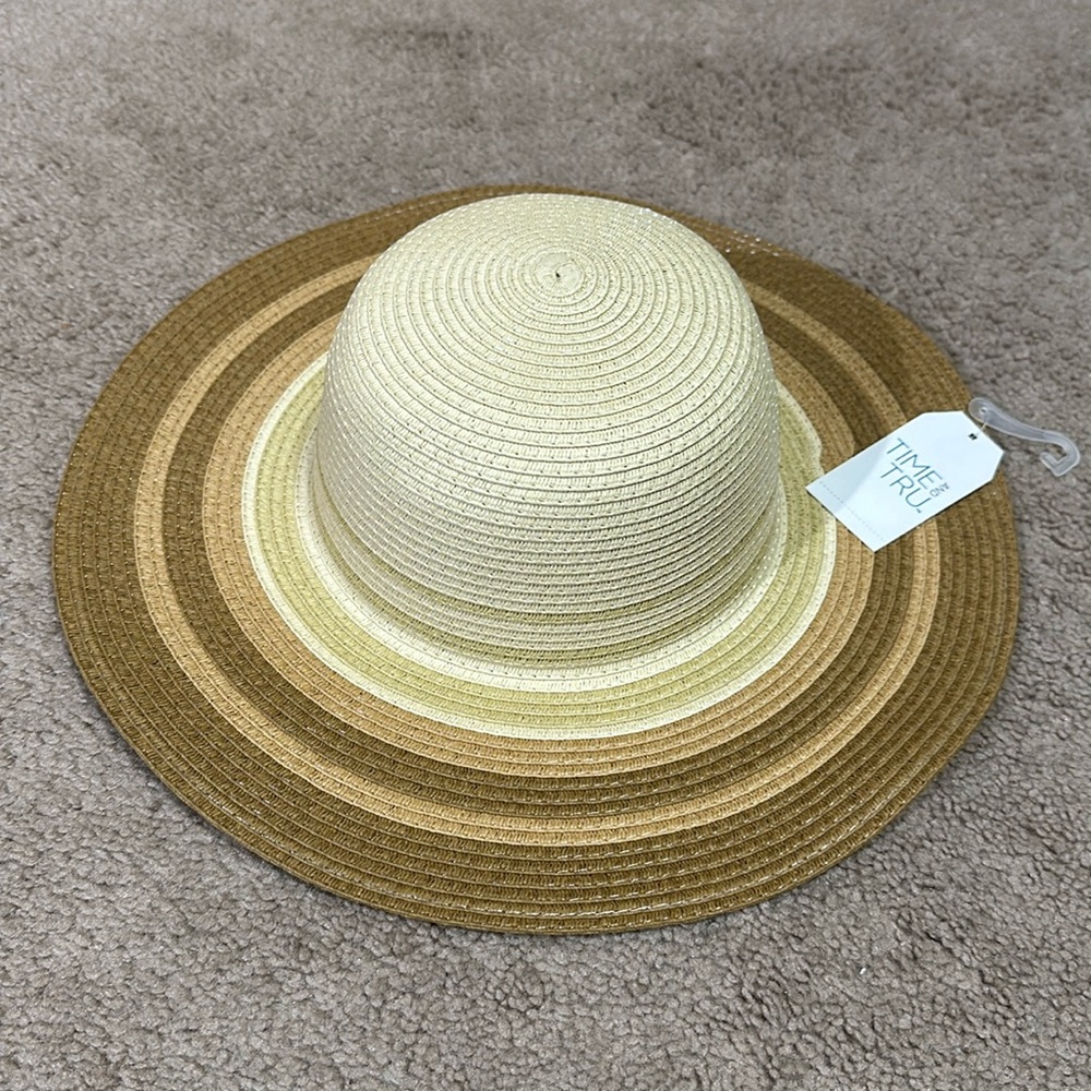 Time and Tru Stripe Floppy Hat